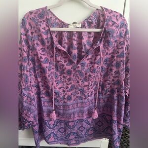 Spell Bohemian Pink and Purple Blouse